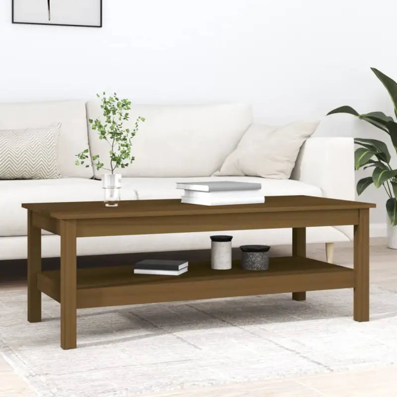 Salontafel van massief grenenhout met rustieke uitstraling - Honingbruin / 110 x 50 x 40 cm / 1 - Salontafels