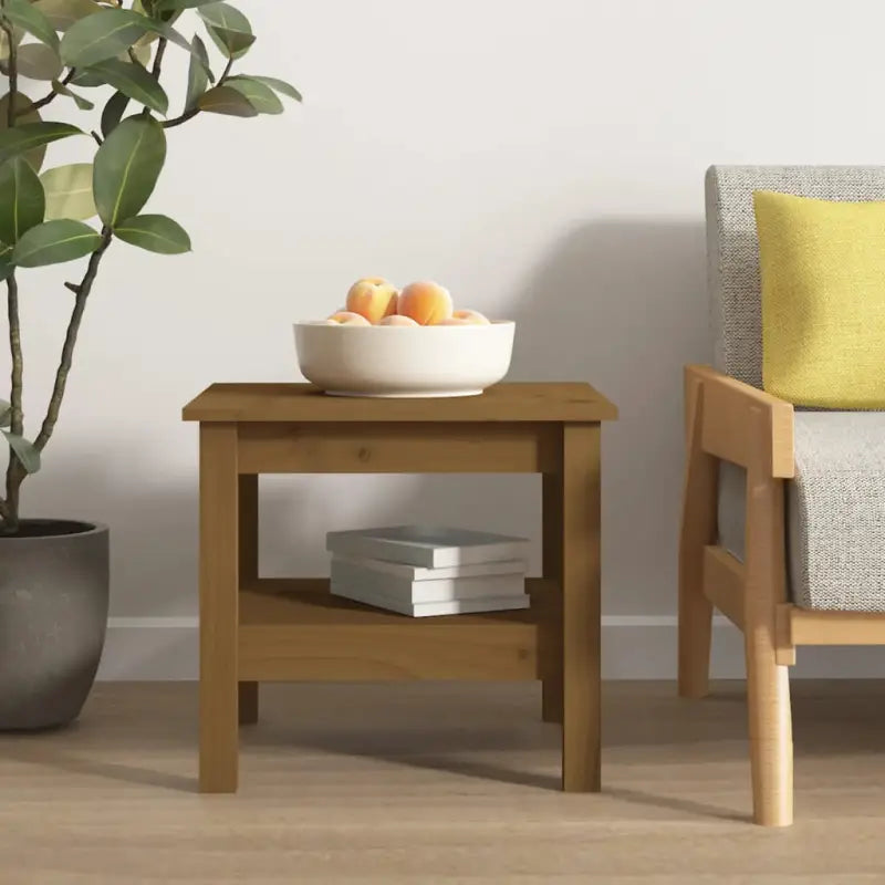 Salontafel van massief grenenhout met rustieke uitstraling - Honingbruin / 45 x 45 x 40 cm / 1 - Salontafels