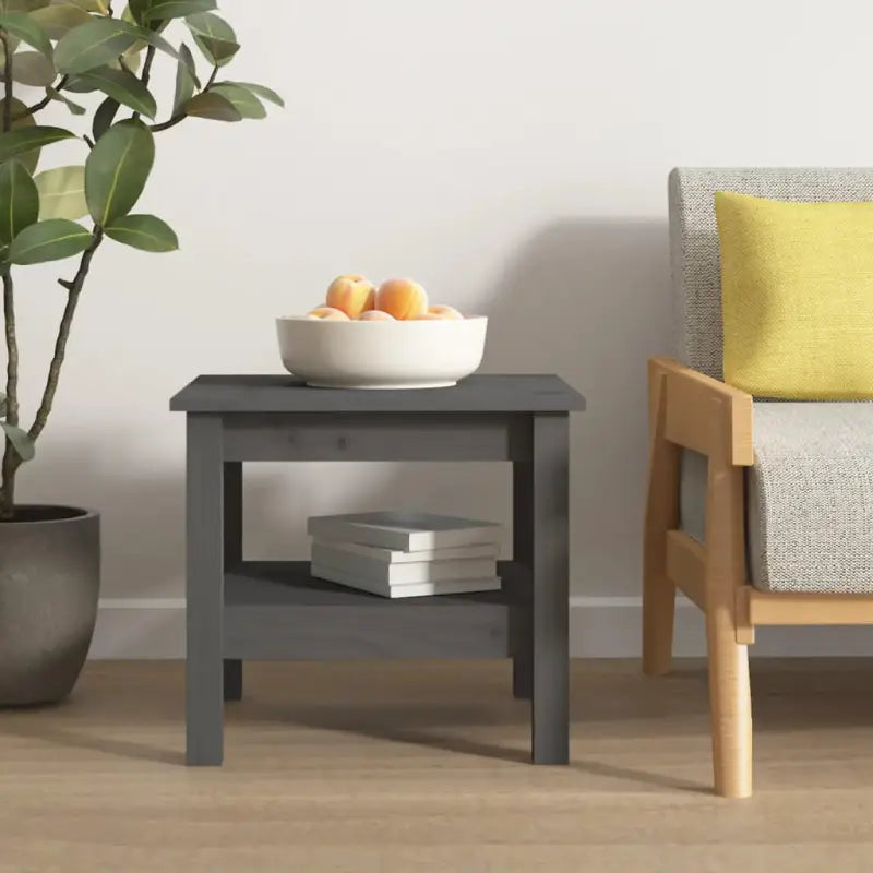 Salontafel van massief grenenhout met rustieke uitstraling - Grijs / 45 x 45 x 40 cm / 1 - Salontafels