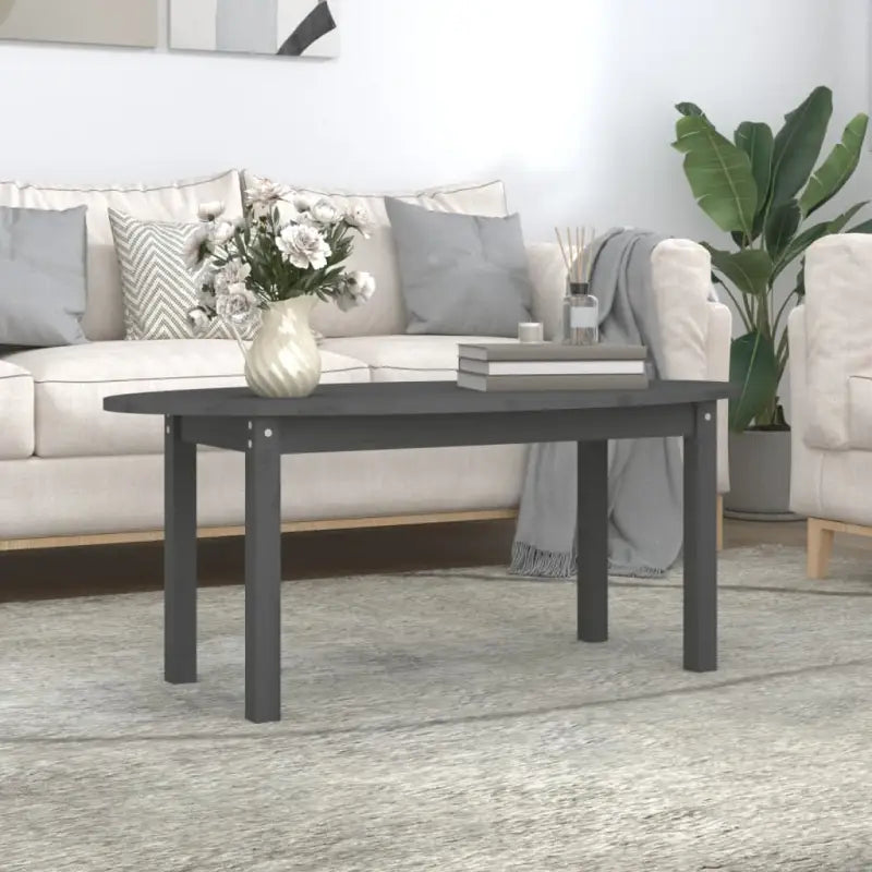 Salontafel van massief grenenhout met rustieke uitstraling - Grijs / 110 x 55 x 45 cm / 1 - Salontafels