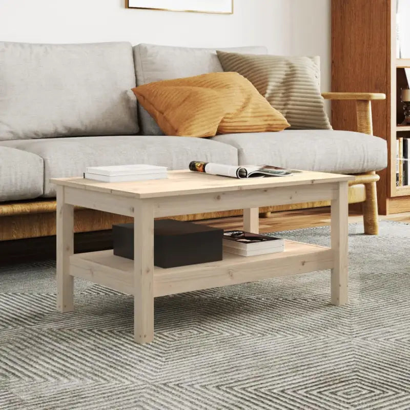 Salontafel van massief grenenhout met rustieke uitstraling - Naturel / 80 x 50 x 40 cm / 1 - Salontafels
