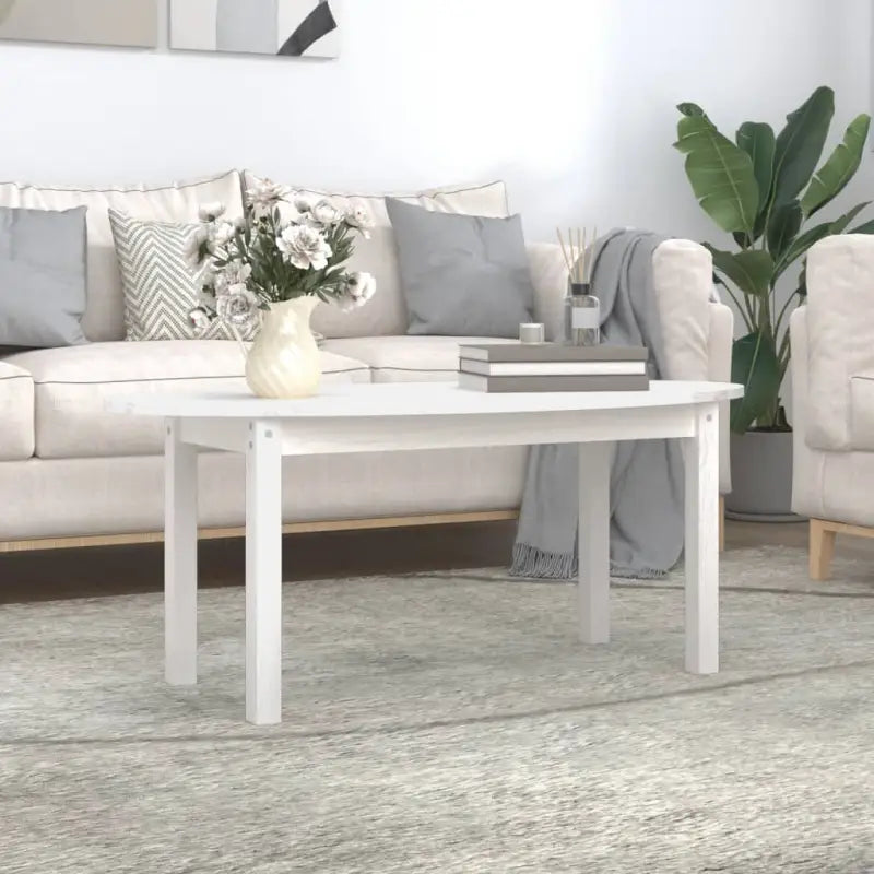 Salontafel van massief grenenhout met rustieke uitstraling - Wit / 110 x 55 x 45 cm / 1 - Salontafels
