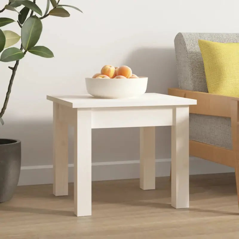 Salontafel van massief grenenhout met rustieke uitstraling - Wit / 35 x 35 x 30 cm / 1 - Salontafels