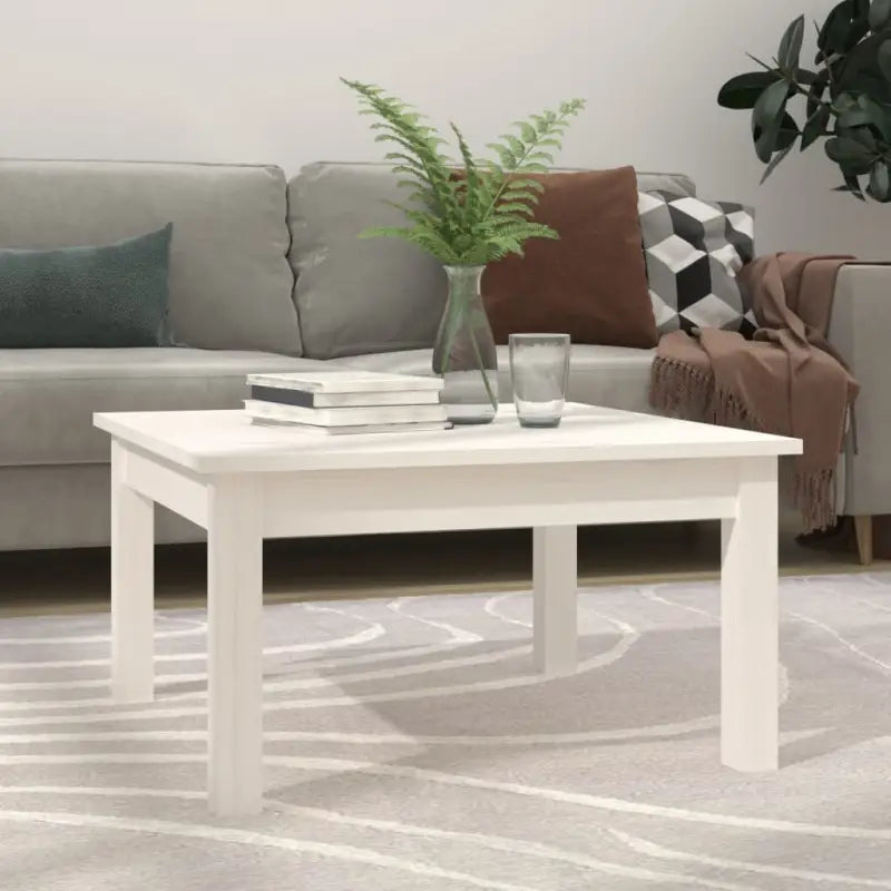 Salontafel van massief grenenhout met rustieke uitstraling - Wit / 55 x 55 x 30 cm / 1 - Salontafels