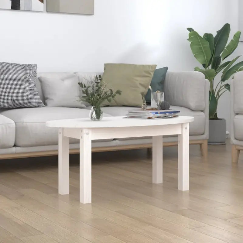 Salontafel van massief grenenhout met rustieke uitstraling - Wit / 80 x 40 x 35 cm / 1 - Salontafels