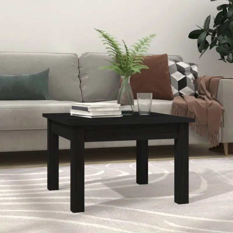 Salontafel van massief grenenhout met rustieke uitstraling - Zwart / 45 x 45 x 30 cm / 1 - Salontafels