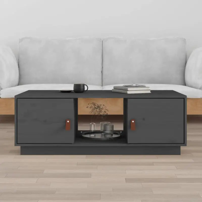 Salontafel van massief grenenhout voor een natuurlijke uitstraling - Grijs / 1 - Salontafels