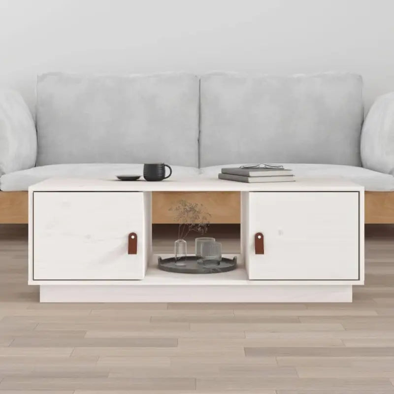 Salontafel van massief grenenhout voor een natuurlijke uitstraling - Wit / 1 - Salontafels