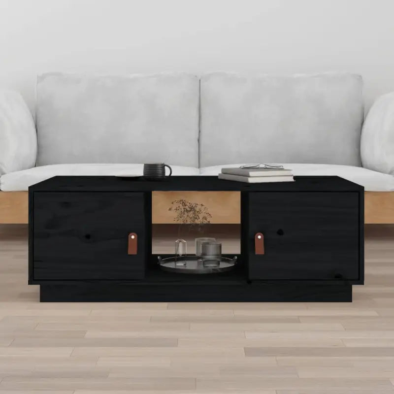 Salontafel van massief grenenhout voor een natuurlijke uitstraling - Zwart / 1 - Salontafels