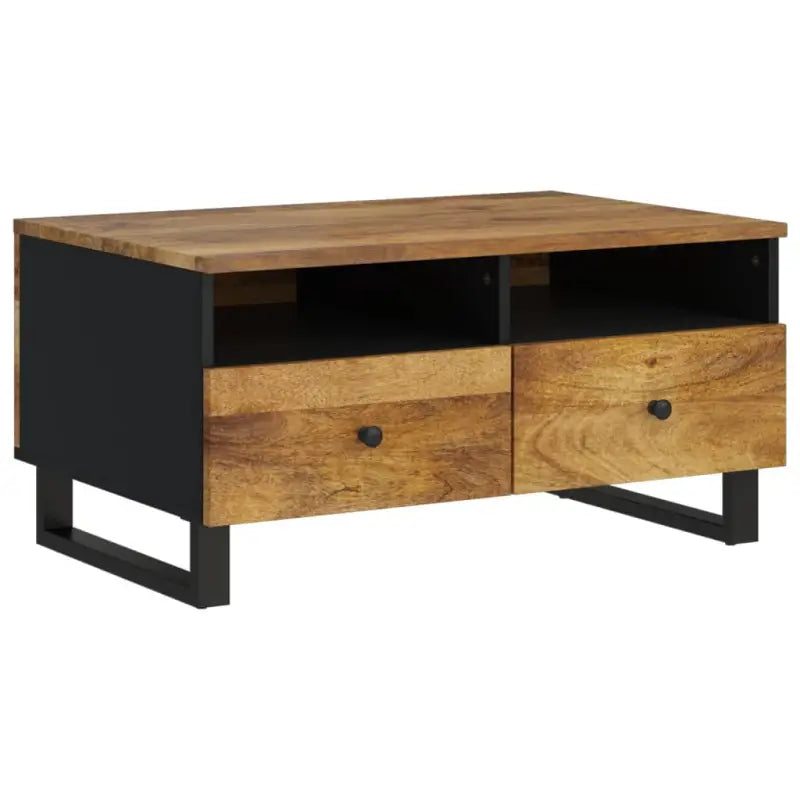 Salontafel van massief mangohout met bewerkt hout effect - Salontafels