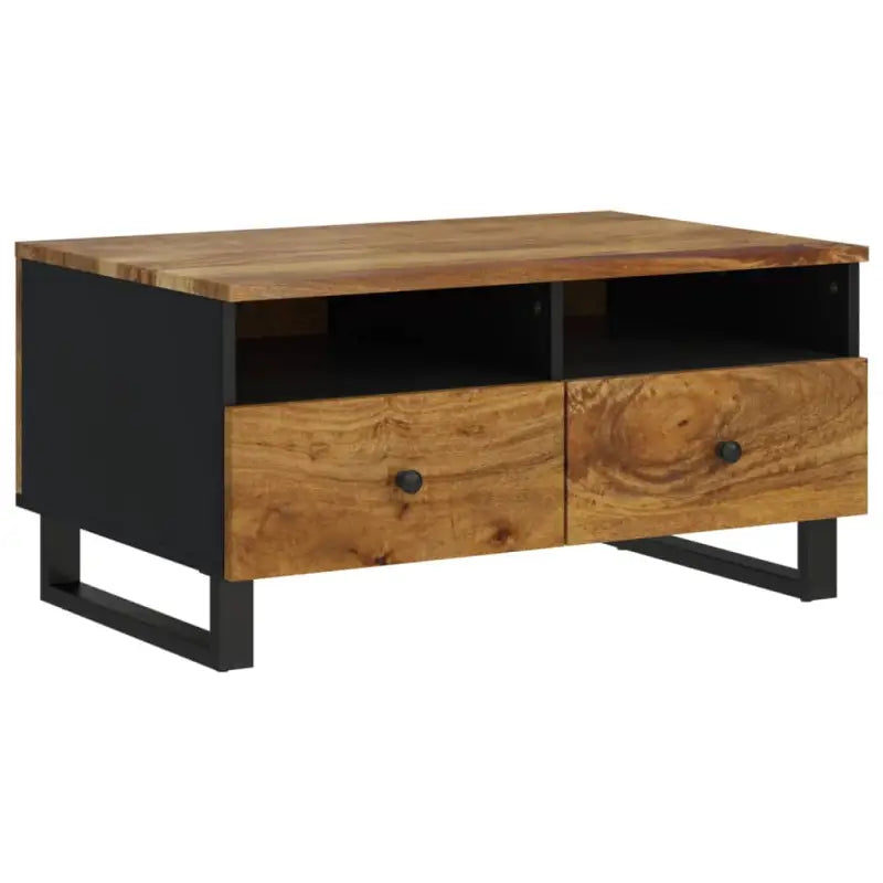 Salontafel van massief mangohout met bewerkt hout effect - Salontafels
