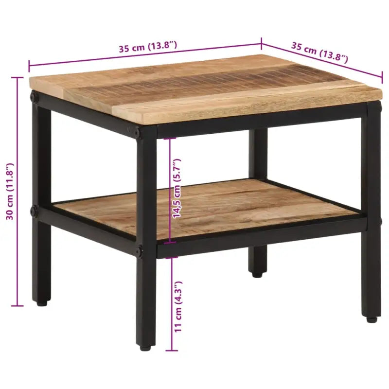 Salontafel van massief mangohout voor een robuuste uitstraling - Salontafels