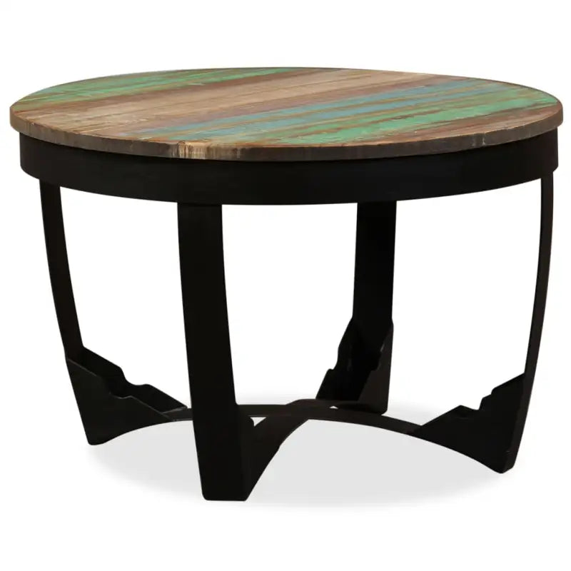 Salontafel van massief ruw mangohout in industriële stijl - 60 x 40 cm / 1 / massief gerecycled hout - Salontafels
