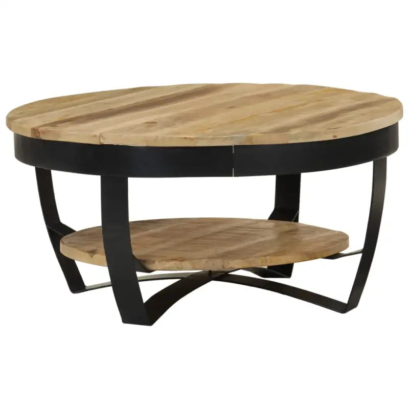 Salontafel van massief ruw mangohout in industriële stijl - 65 x 32 cm / 1 / massief mangohout - Salontafels