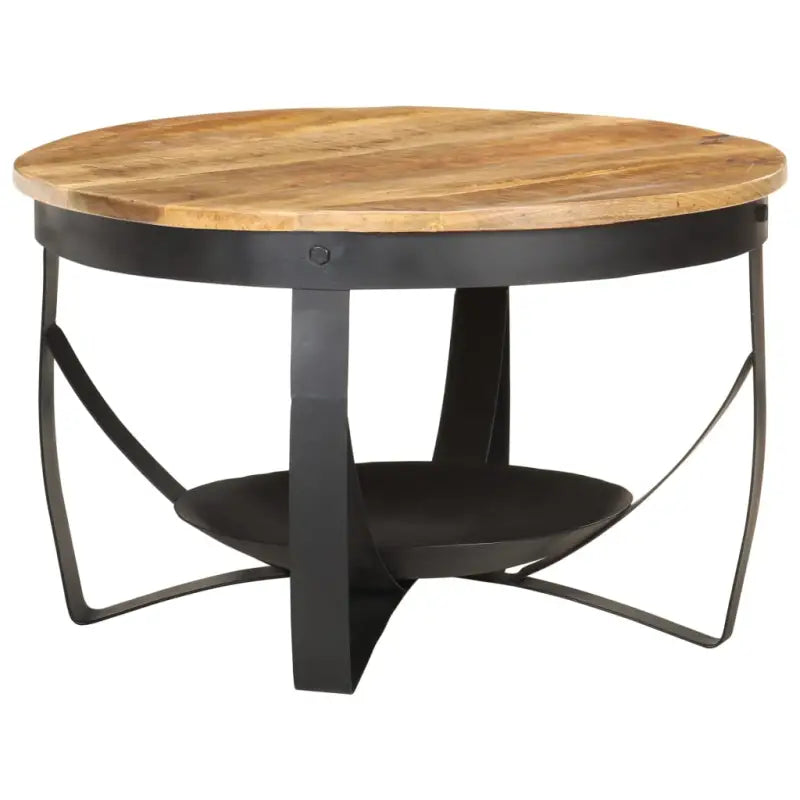 Salontafel van massief ruw mangohout in industriële stijl - 68 x 43 cm / 1 / massief mangohout - Salontafels