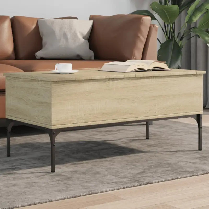 Salontafel van Sonoma Eiken met Verstelbare Poten en bewerkt Hout - Sonoma eiken / 1 - Salontafels