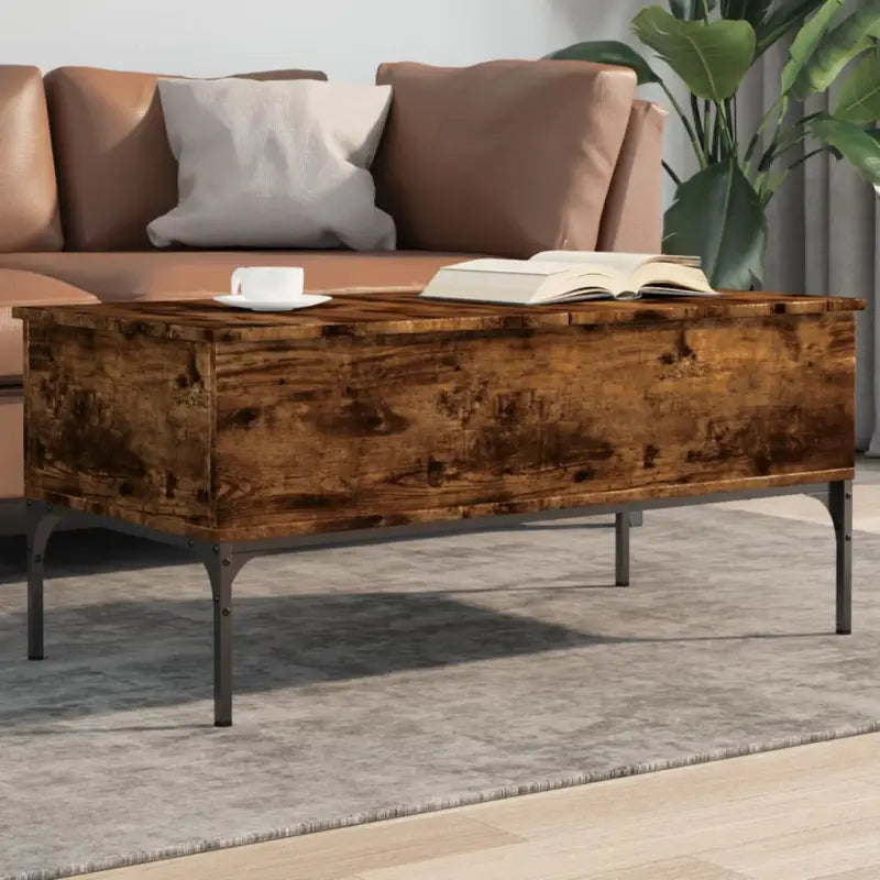 Salontafel van Sonoma Eiken met Verstelbare Poten en bewerkt Hout - Gerookt eiken / 1 - Salontafels