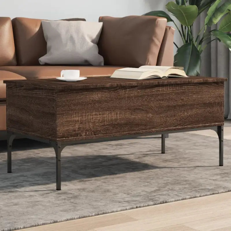Salontafel van Sonoma Eiken met Verstelbare Poten en bewerkt Hout - bruin eikenkleur / 1 - Salontafels