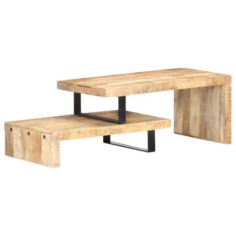Salontafelset van massief mangohout voor een klassieke woonkamer uitstraling - 1 / massief mangohout - Salontafels