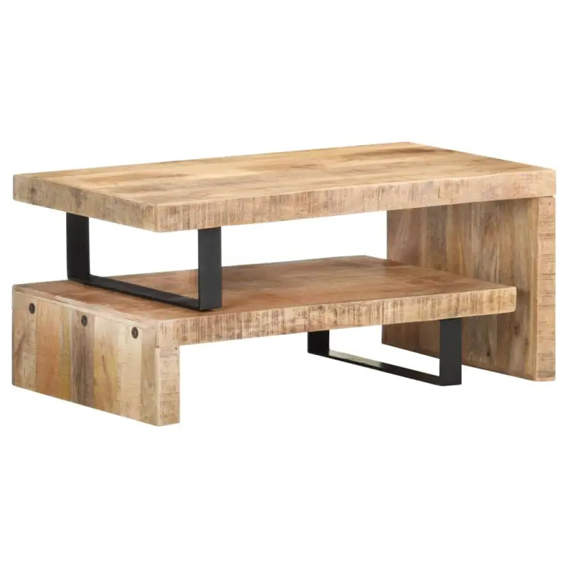 Salontafelset van massief mangohout voor een klassieke woonkamer uitstraling - Salontafels