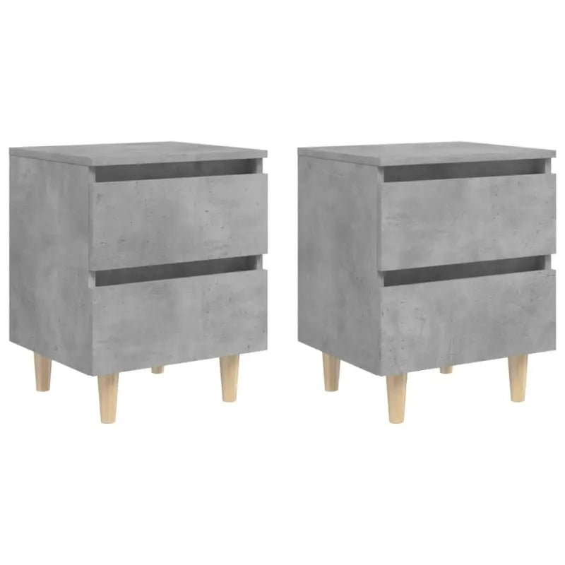 Scandinavisch nachtkastje met grenenhouten poten voor een chique interieur - Betongrijs / 2 - Nachtkastjes