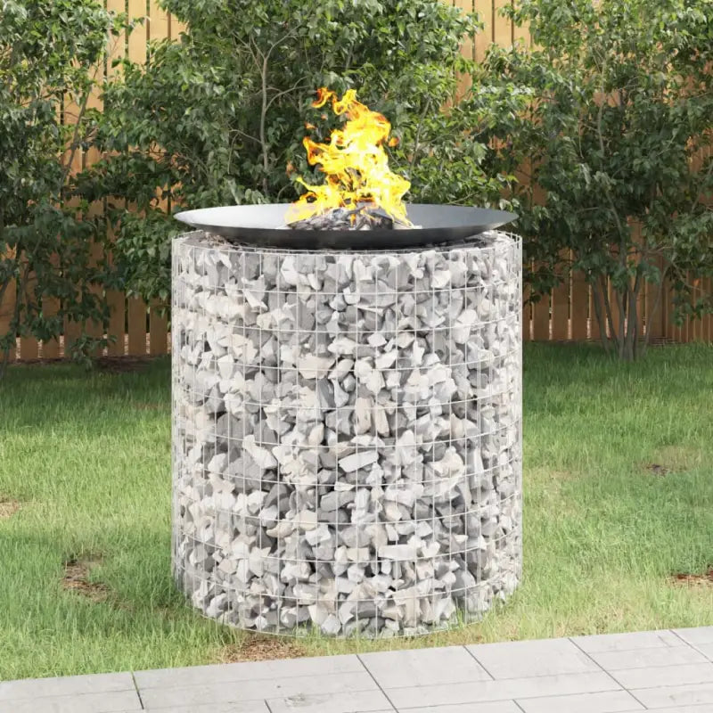 Schanskorf vuurplaats van gegalvaniseerd ijzer voor een stabiele tuinafbakening - 100 x 100 cm - Haarden