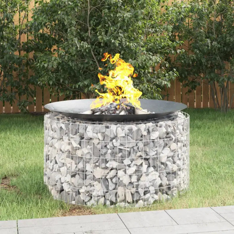 Schanskorf vuurplaats van gegalvaniseerd ijzer voor een stabiele tuinafbakening - 100 x 50 cm - Haarden
