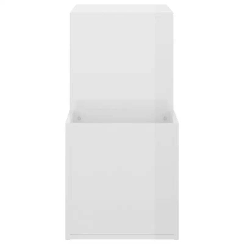 Schoenenrek in hoogglans wit van bewerkt hout voor een nette ingang - Schoenenrekken