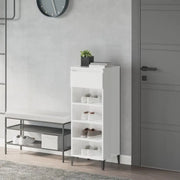 Schoenenrek in hoogglans wit van bewerkt hout voor schoenen geordend - Hoogglans wit / 1 - Schoenenrekken