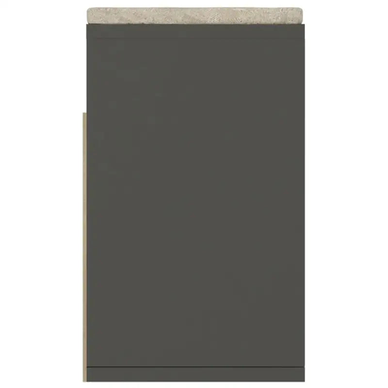 Schoenenrek met bewerkt hout en comfortabele zitbank - Grijs / 1 - Schoenenrekken