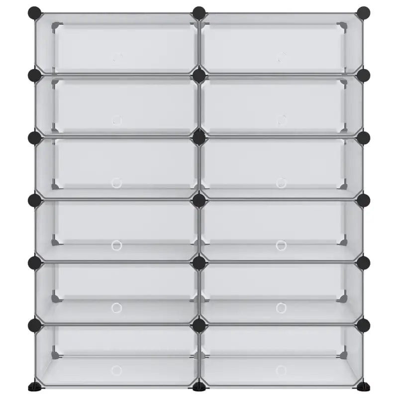 Schoenenrek van waterdichte polypropyleen panelen met houten hamer stop - Schoenenrekken