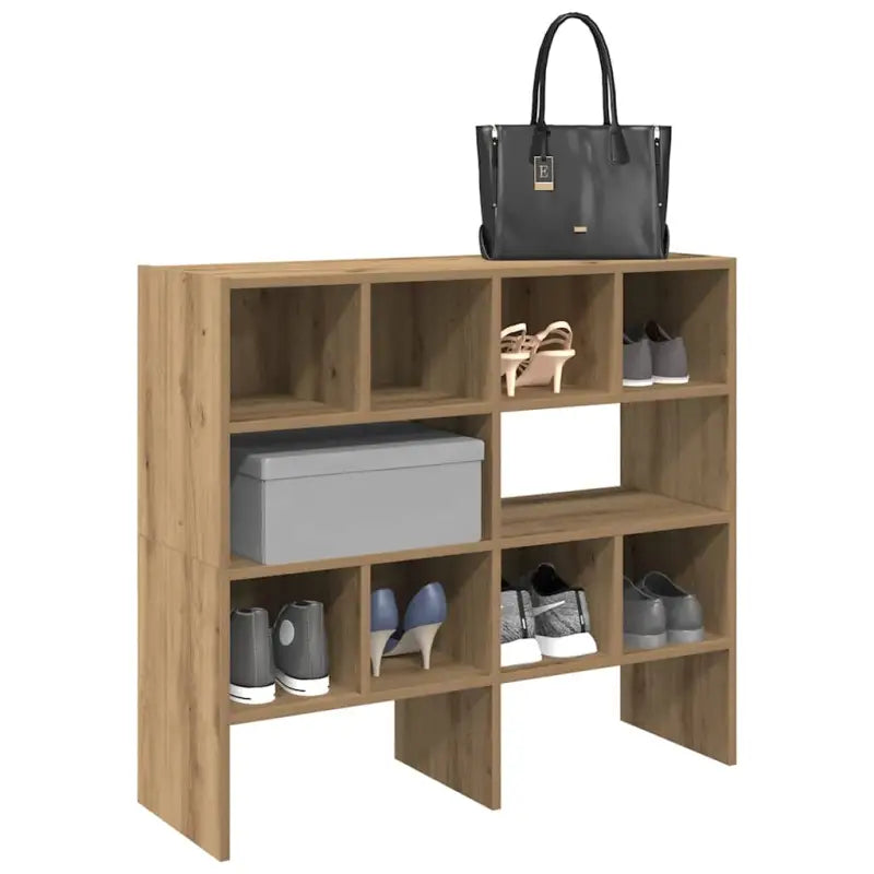Schoenenrekken met twee montagemogelijkheden van bewerkt hout - artisanaal eikenkleurig / 2 - Kledingrekken &