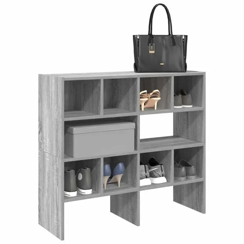 Schoenenrekken met twee montagemogelijkheden van bewerkt hout - Grijs sonoma / 2 - Kledingrekken & kastinrichting