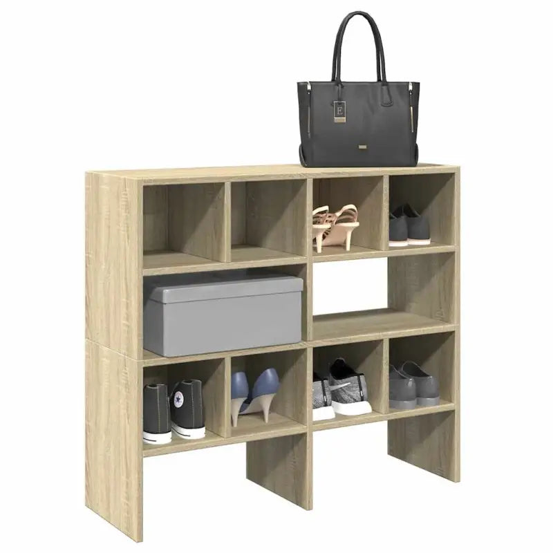 Schoenenrekken met twee montagemogelijkheden van bewerkt hout - Sonoma eiken / 2 - Kledingrekken & kastinrichting
