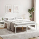 Seniorenbed van massief grenenhout met levering bevat - Wit / 160 x 200 cm - Bedden & bedframes