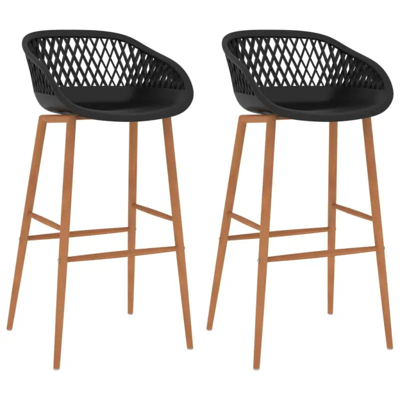 Set van 2 barstoelen met lage rugleuning voor in de keuken - Barkrukken