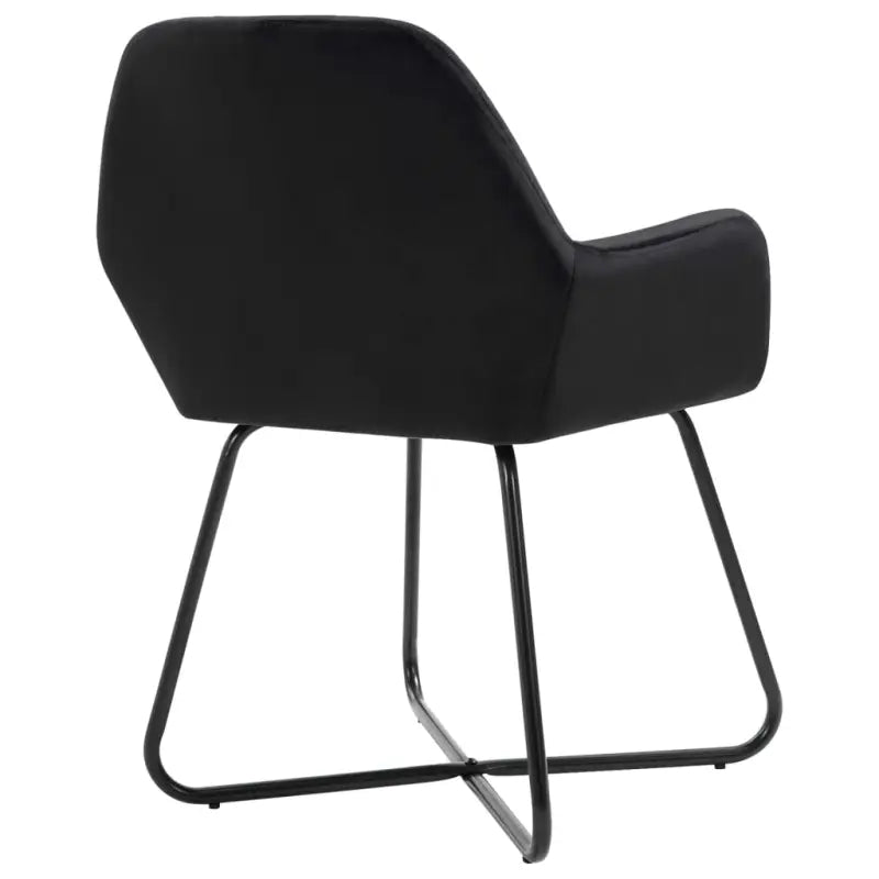 Set van 2 eetkamerstoelen met gepoedercoat stalen poten en fluweel - Eetkamerstoelen