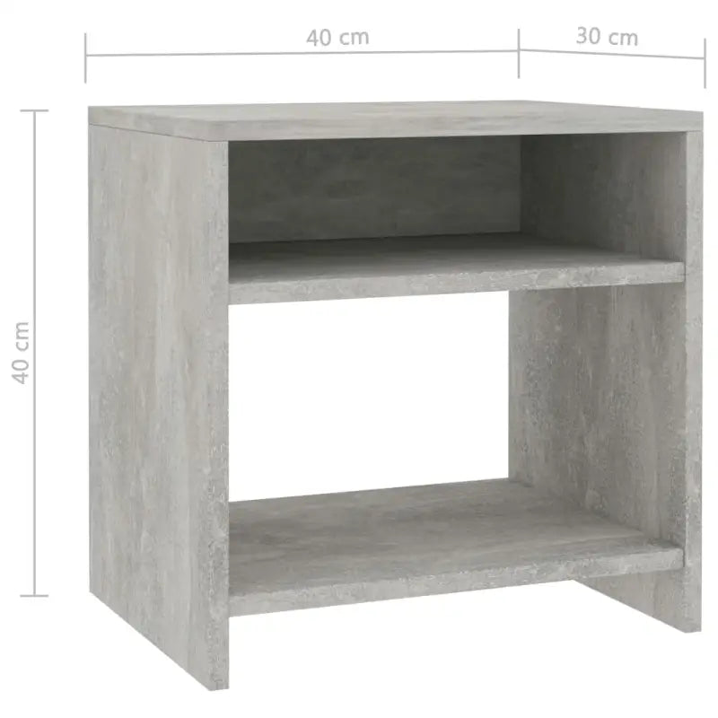Set van 2 nachtkastjes van bewerkt hout met open vak en levering bevat - Nachtkastjes