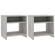 Set van 2 nachtkastjes van bewerkt hout met open vak en levering bevat - Nachtkastjes