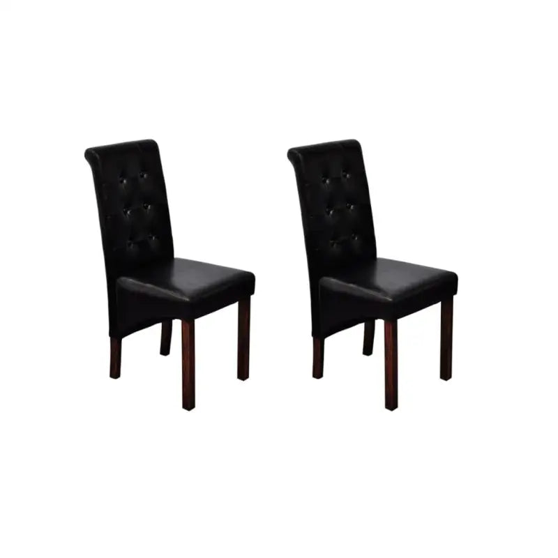 Set van 4 comfortabele antieke eetkamerstoelen - Zwart / 2 - Eetkamerstoelen