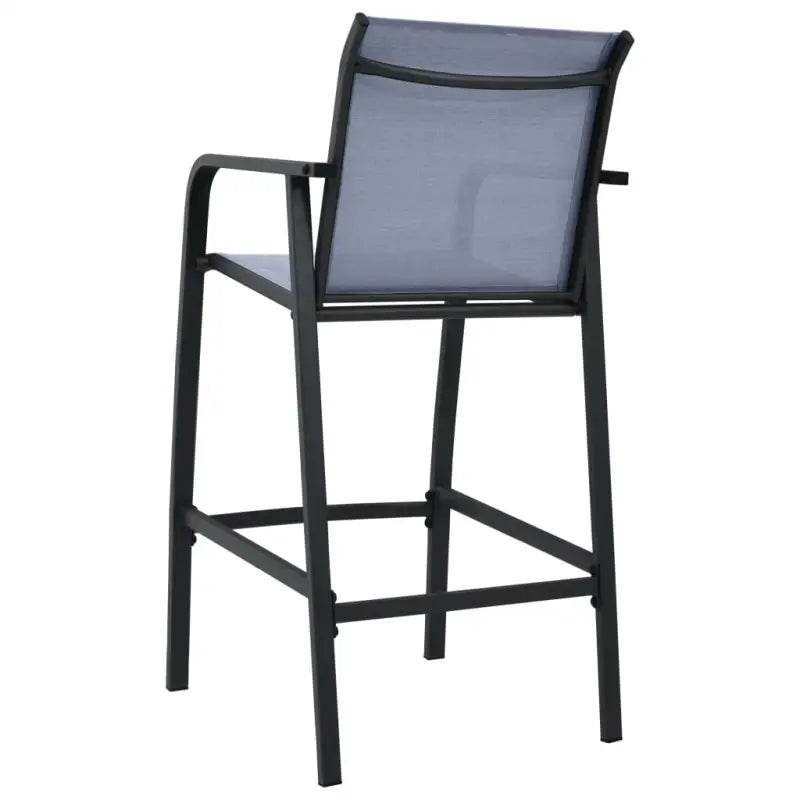Set van 4 tuinbarstoelen met stevig stalen frame - Tuinstoelen