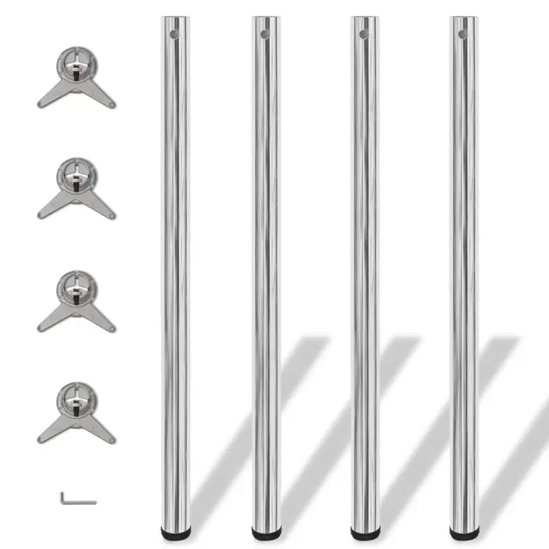 Set van vier kwalitatief hoogwaardige tafelpoten voor meubelvervanging - Chroom / 1100 mm / 4 - Tafelpoten