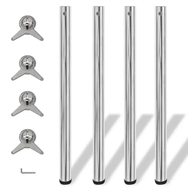Set van vier kwalitatief hoogwaardige tafelpoten voor meubelvervanging - Chroom / 870 mm / 4 - Tafelpoten
