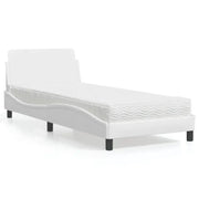 Slaap lekker met wit materiaal bed met multiplex lattenbodem en 22d PU-schuim - Bedden & bedframes