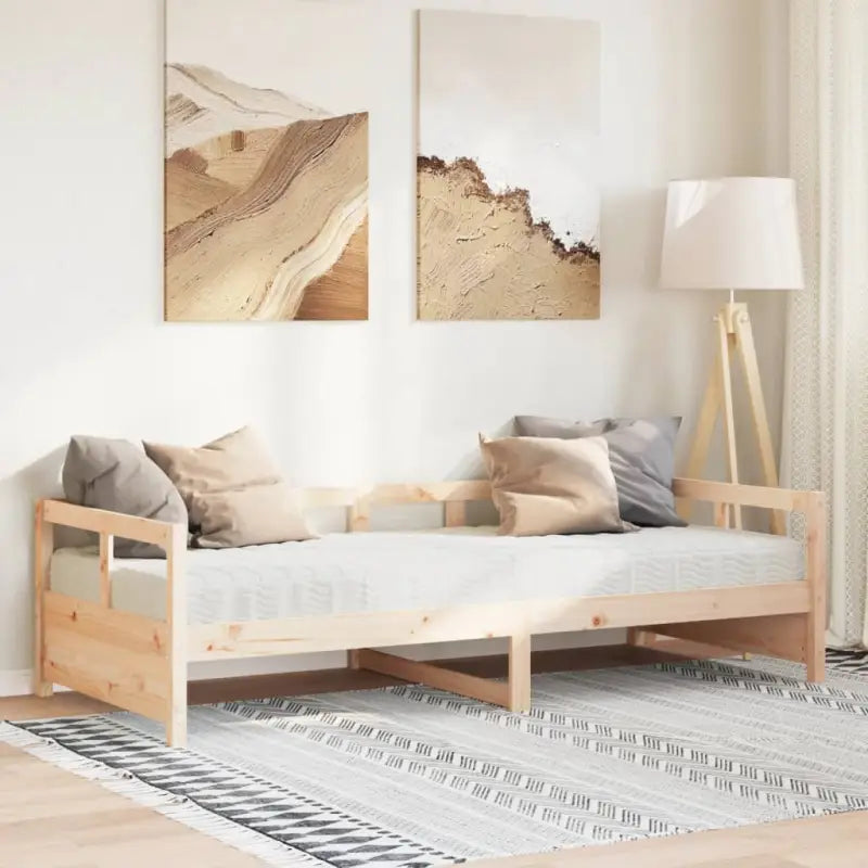 Slaapbank met massief grenenhout voor veelzijdig gebruik - Naturel / 80 x 200 cm / Ja - Bedden & bedframes