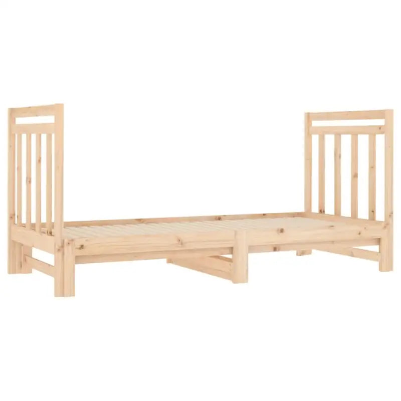 Slaapbank van massief grenenhout met levering bevat en diverse afmetingen - Naturel / 2x (90 x 190) cm - Bedden &