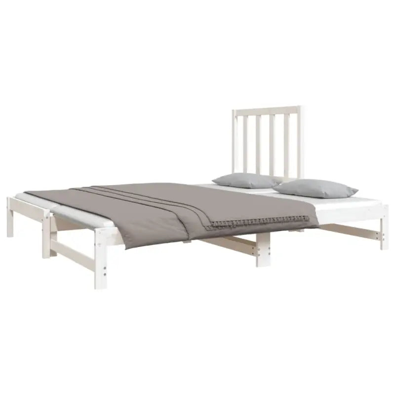 Slaapbank van massief grenenhout met praktische afmetingen - Wit - Bedden & bedframes