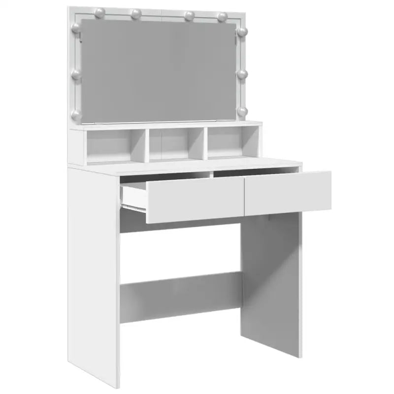 Slaapkamerkaptafel van bewerkt hout met binnen handbereik accessoires - Slaapkamerkaptafels