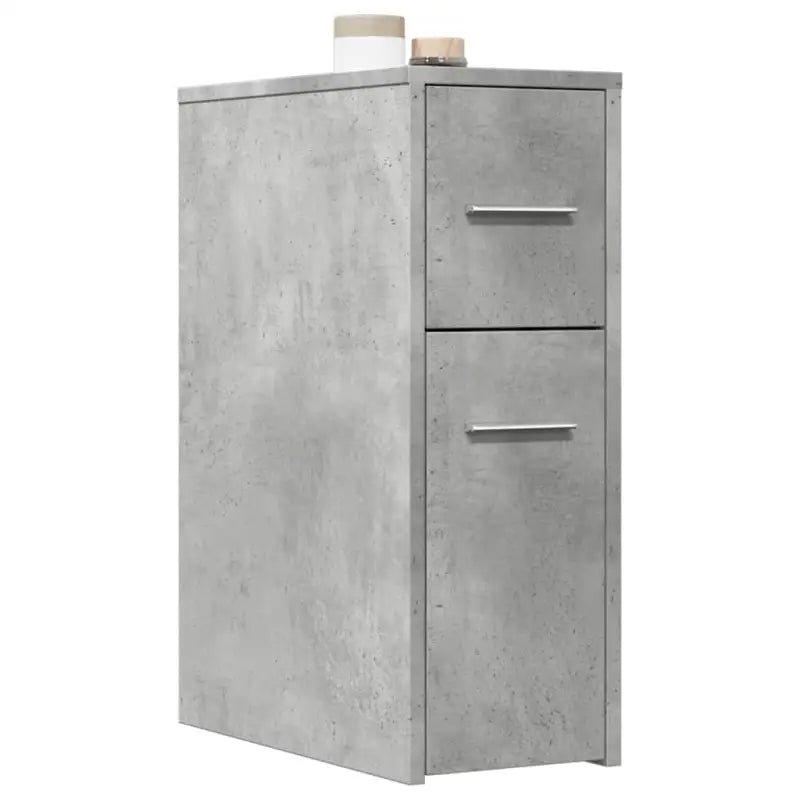 Smalle badkamerkast van bewerkt hout voor duurzaamheid en decoratie - Betongrijs / 1 - Opbergkasten & lockerkasten