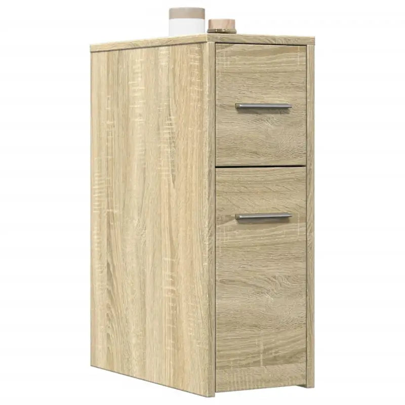 Smalle badkamerkast van bewerkt hout voor duurzaamheid en decoratie - Sonoma eiken / 1 - Opbergkasten & lockerkasten